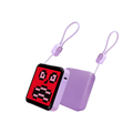 LED Pixel Display Night Light 5000mAh Bluetooth APP Control DIY Table Light With Alarm Clock For Bedroom Christmas Gift (Purple)