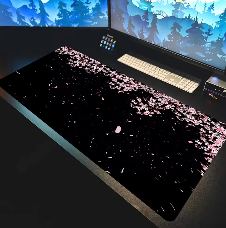 Sakura Cherry Blossom Desk Mat (Pink)