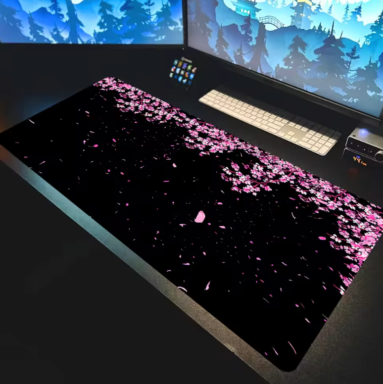Sakura Cherry Blossom Desk Mat (Rose Pink)