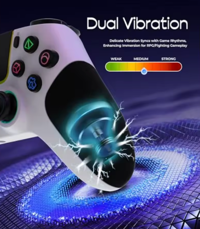 LED Wireless Controller for PS5with PS5 Pro/PC/iOS/Android/MAC/Steam Deck Hall-effect joysticks/ Programmable/Dual Vibration/ T