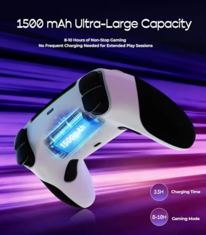 LED Wireless Controller for PS5with PS5 Pro/PC/iOS/Android/MAC/Steam Deck Hall-effect joysticks/ Programmable/Dual Vibration/ T
