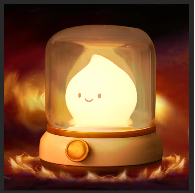 Mini Desktop LED Cute Night Lamp Creative USB Rechargeable Portable Cartoon Table Lamp For Coffee Bar Home Decor Hotel Bedroom (Green)
